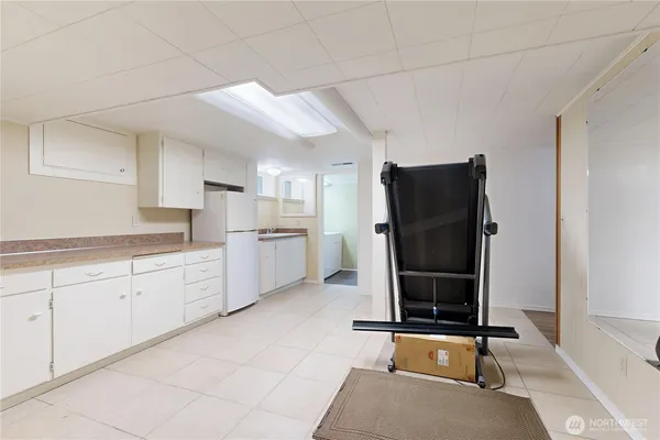 a view of a livingroom with wooden floor