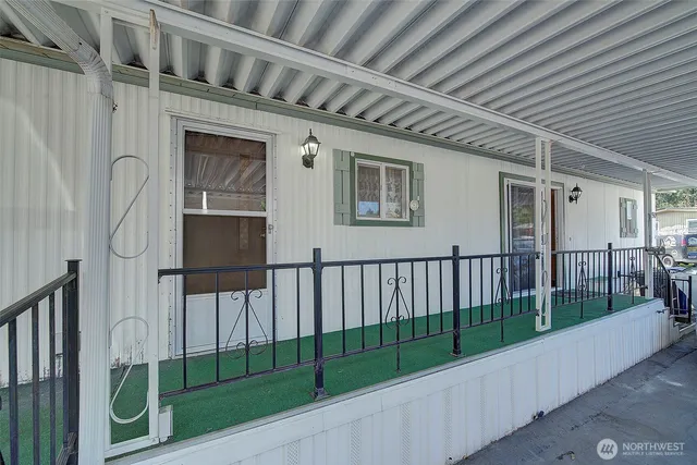 a view of a house with a patio