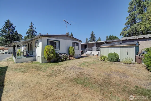 a view of a house with a patio