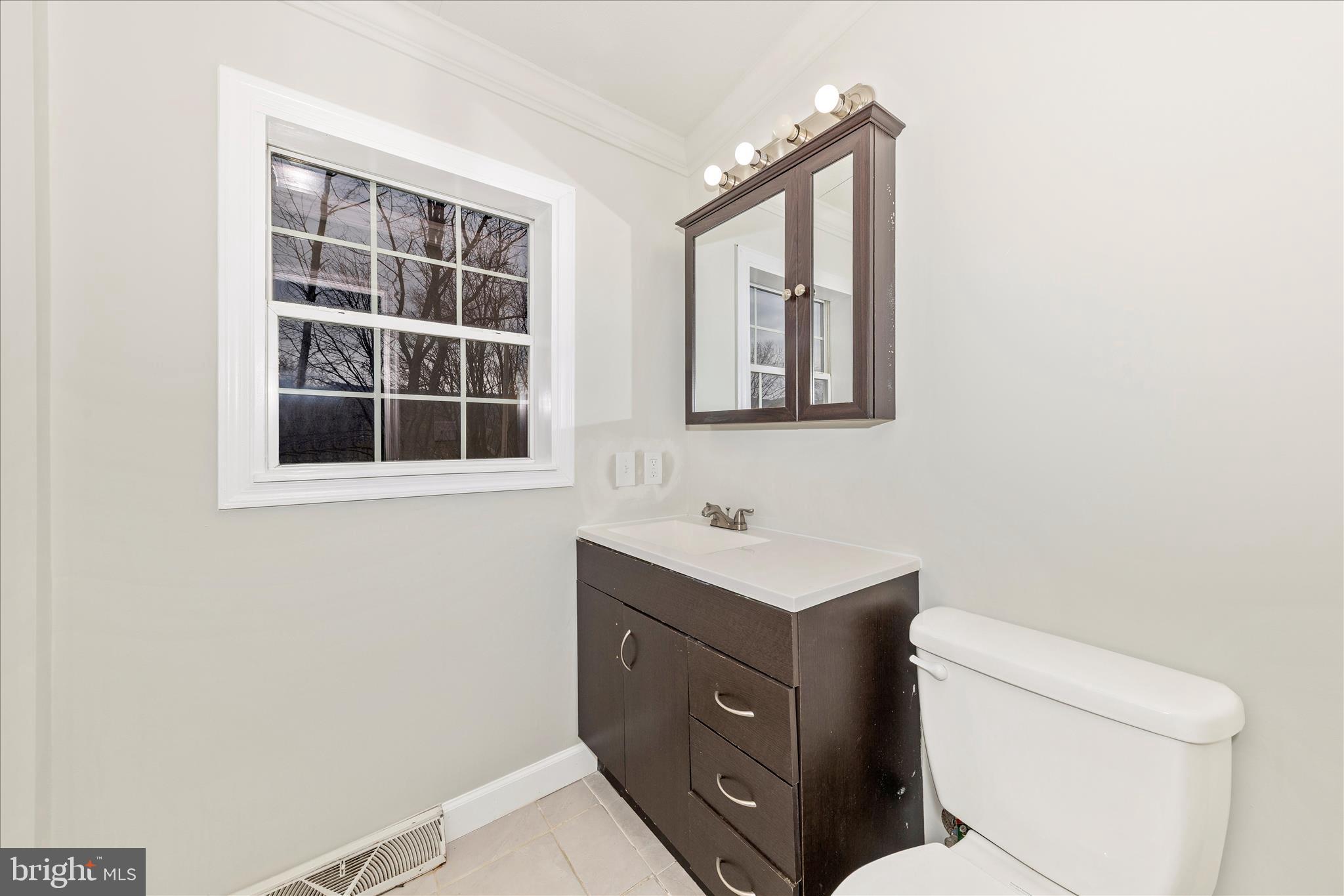 2311 Back Road Sharpsburg, MD 21782 - Photo 30 of 36 a bathroom with a toilet sink vanity and mirror