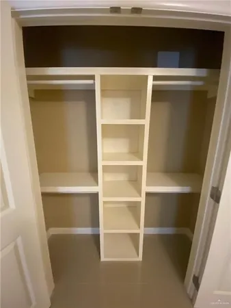 a close view of closet