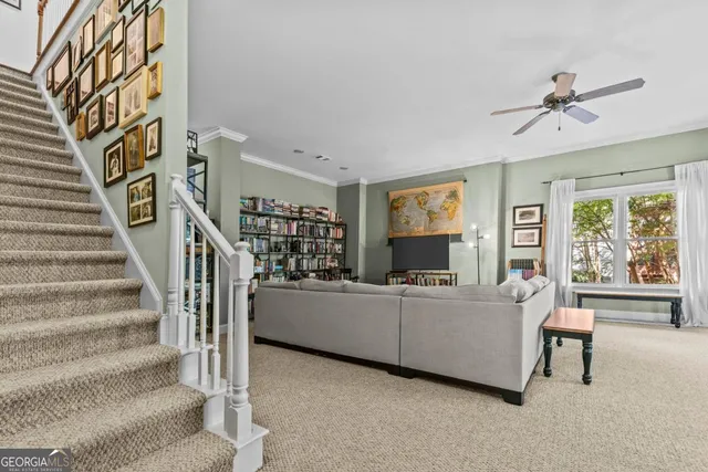 a front view of house with yard and trees