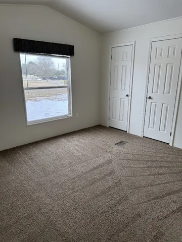 an empty room with a window