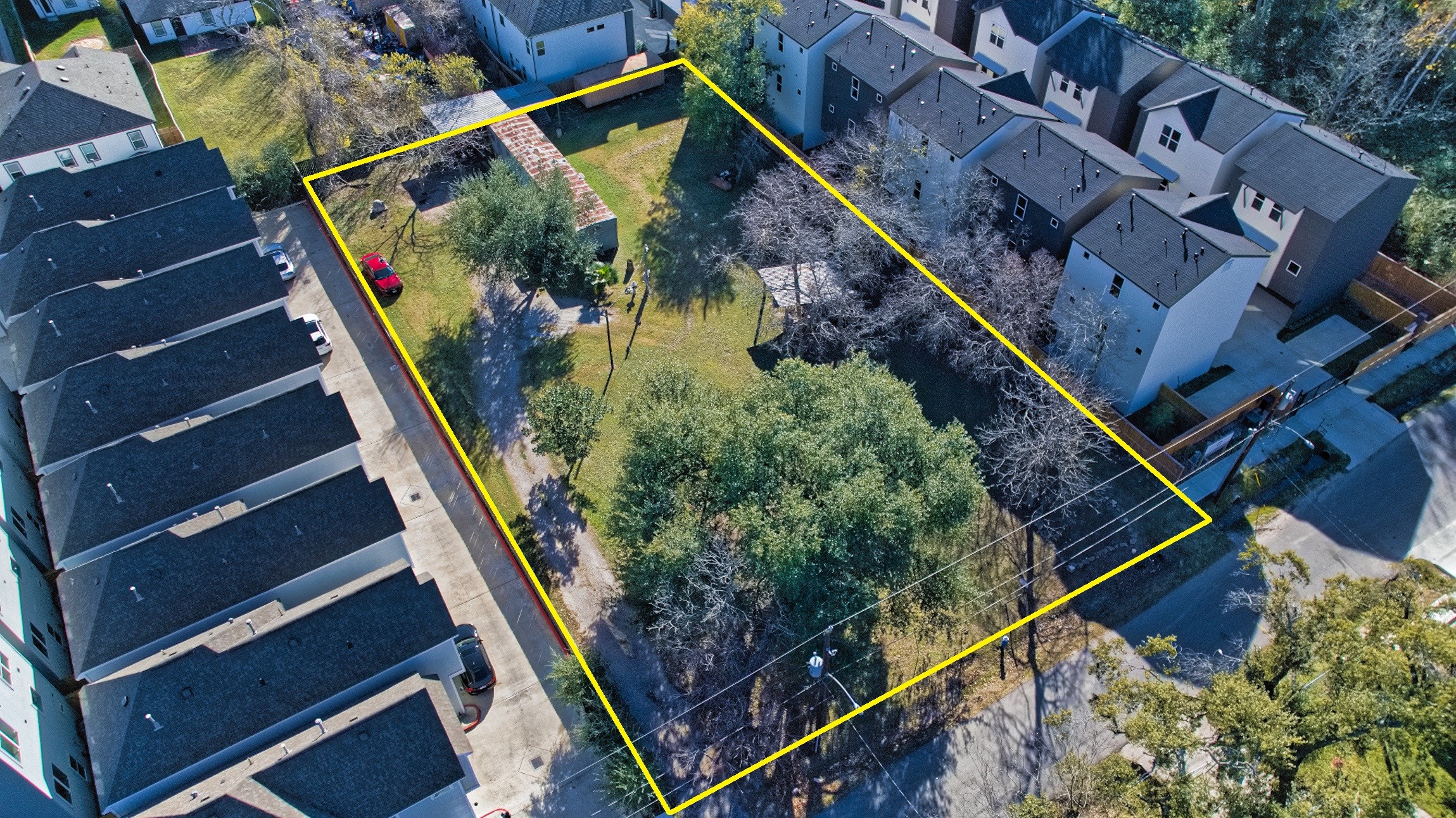 853 Rachel Street Houston, TX 77091 - Photo 2 of 19 Aerial with approximate boundary outline.