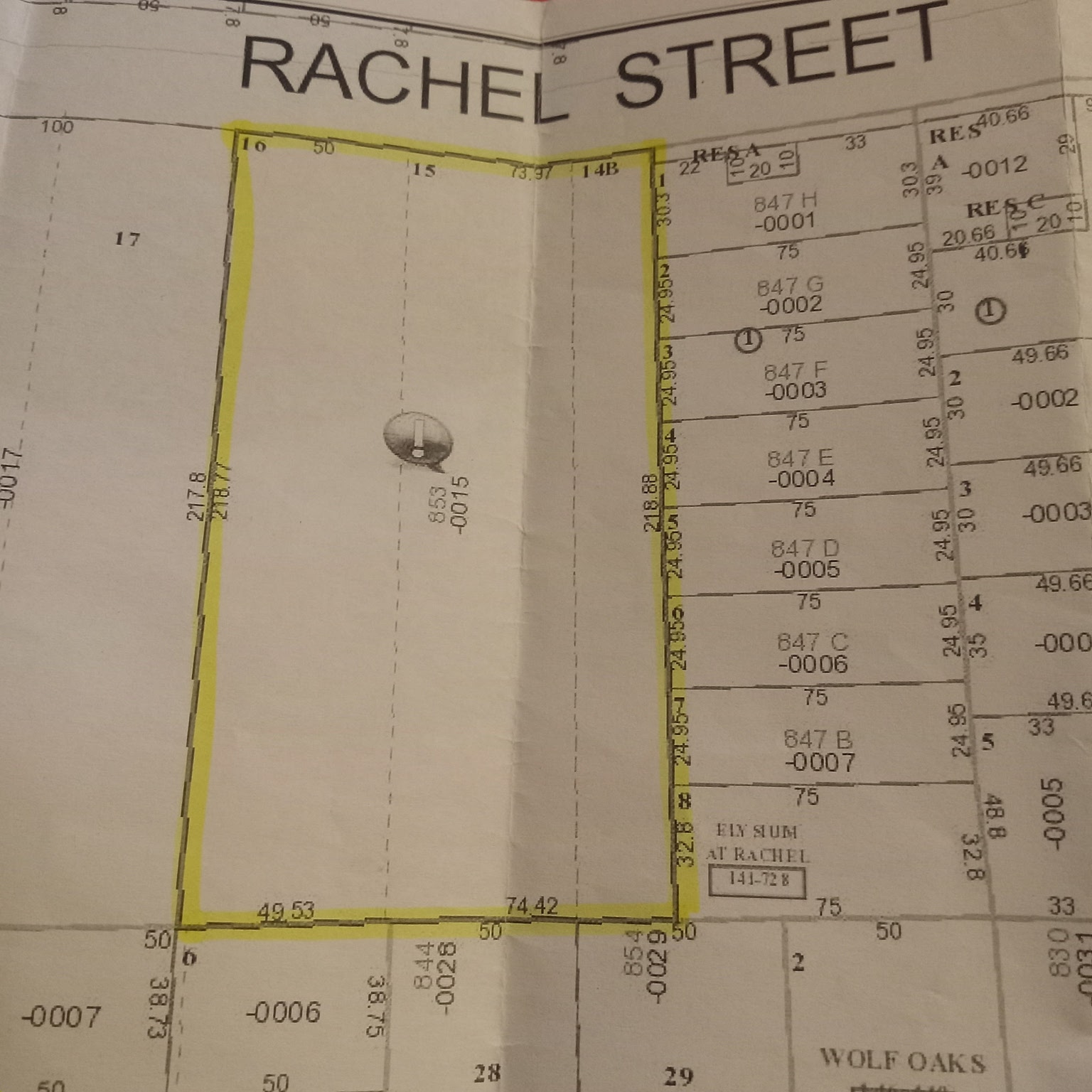 853 Rachel Street Houston, TX 77091 - Photo 4 of 13 853 Rachel is a generous lot per neighboring builders measurement. Utilities onsite.