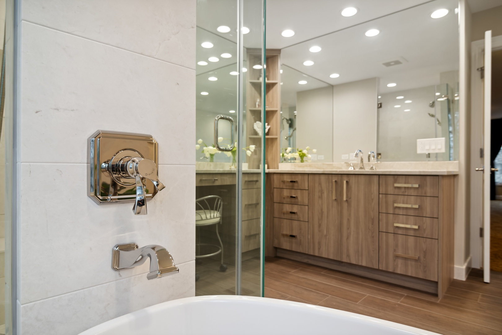 1911 Sheridan Road Buffalo Grove, IL 60089 - Photo 17 of 33 a bathroom with a sink a toilet and mirror