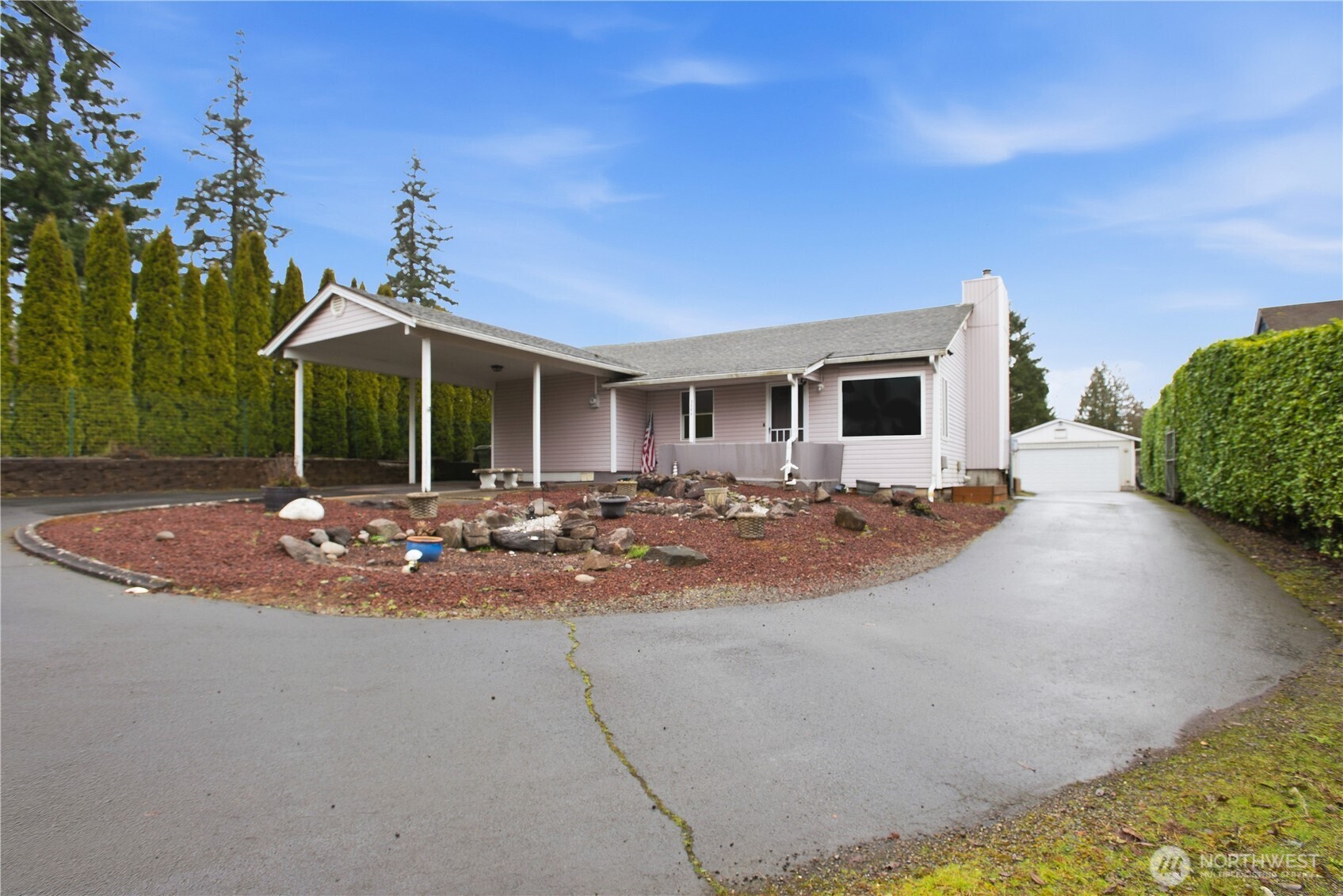 3506 Columbia Heights Road Longview, WA 98632 - Photo 2 of 22 a view of a house with backyard porch and sitting area