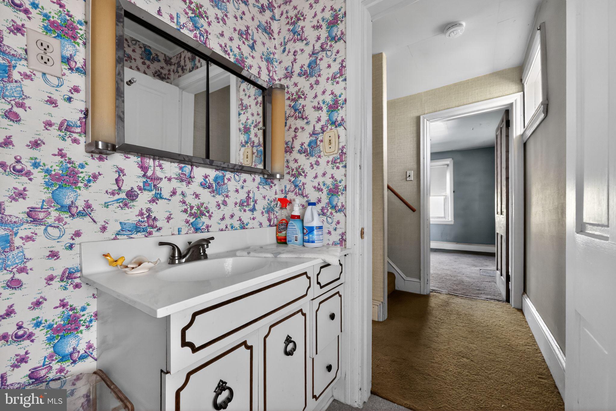 113 South Chestnut Street Ambler, PA 19002 - Photo 23 of 30 a bathroom with a sink and a mirror