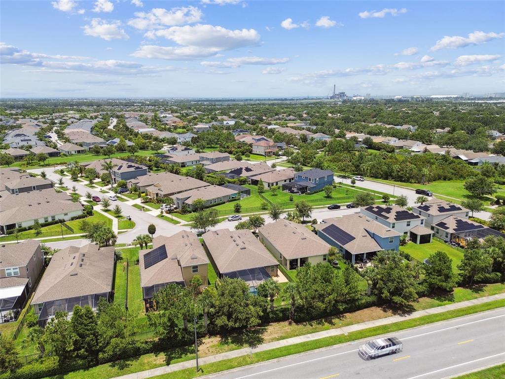 6467 Seasound Drive Apollo Beach, FL 33572 - Photo 72 of 81 an aerial view of residential houses with outdoor space and street view
