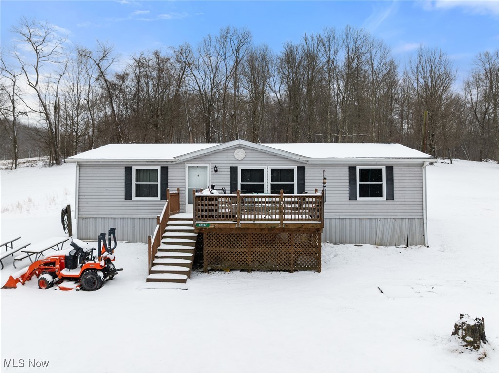 72117 Barton Road Bridgeport, OH 43912 - Photo 36 of 42 Manufactured / mobile home featuring a wooden deck and stairs