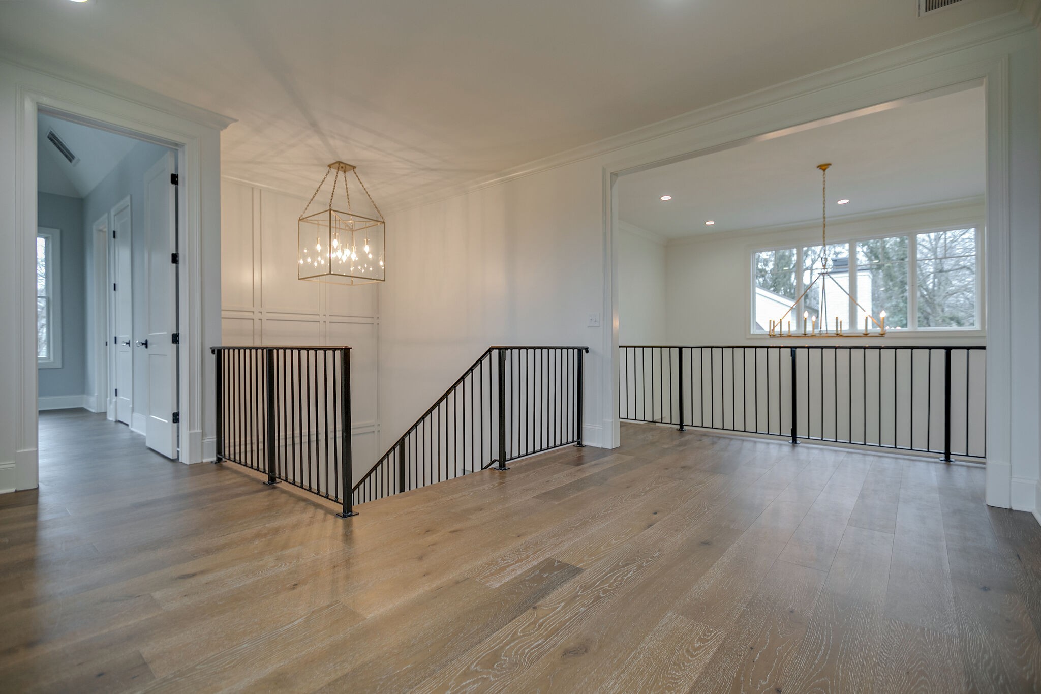 4101 Sneed Road Nashville, TN 37215 - Photo 39 of 63 wooden floor with windows and stairs