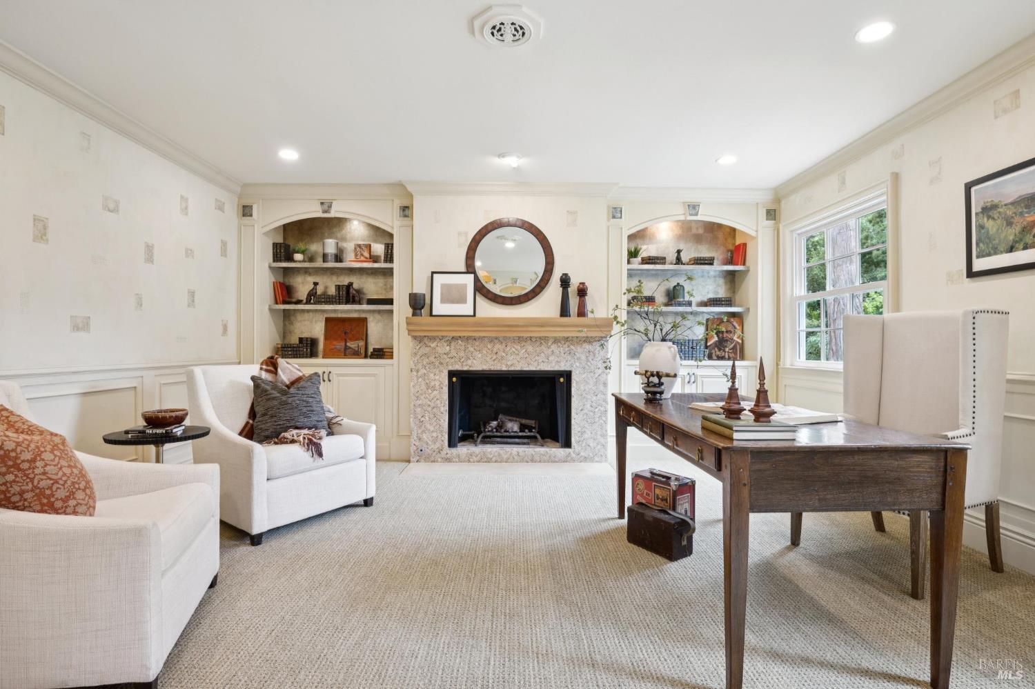 110 Mountain View Avenue San Rafael, CA 94901 - Photo 71 of 83 Gorgeous office with gas fireplace.