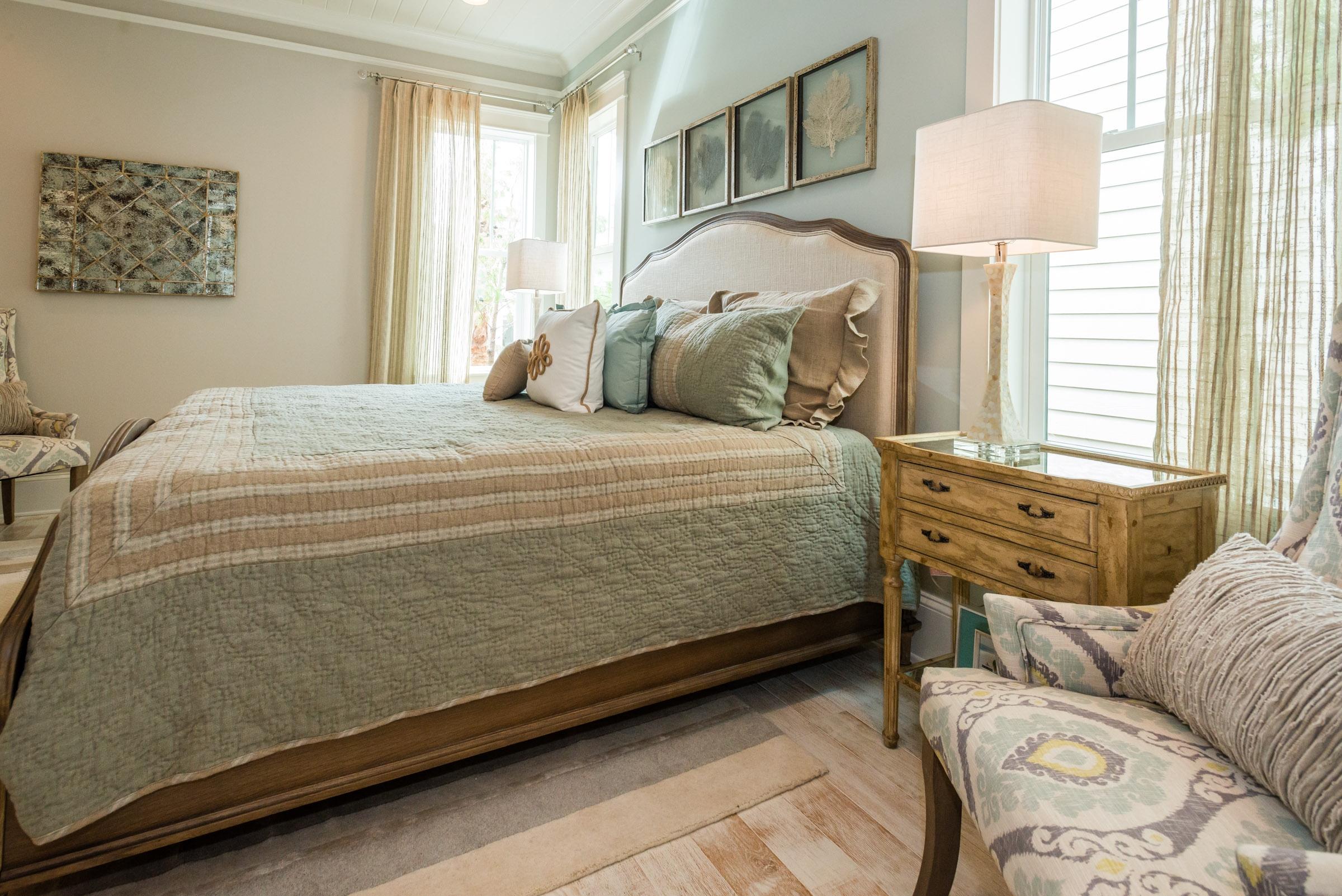 35 Prominence Inlet Beach, Unit 35 Inlet Beach, FL 32461 - Photo 24 of 43 a bedroom with a bed window and lamp