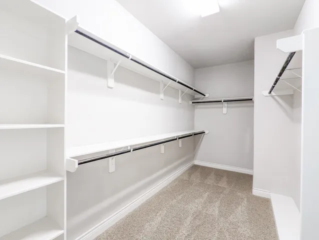 a close view of closet