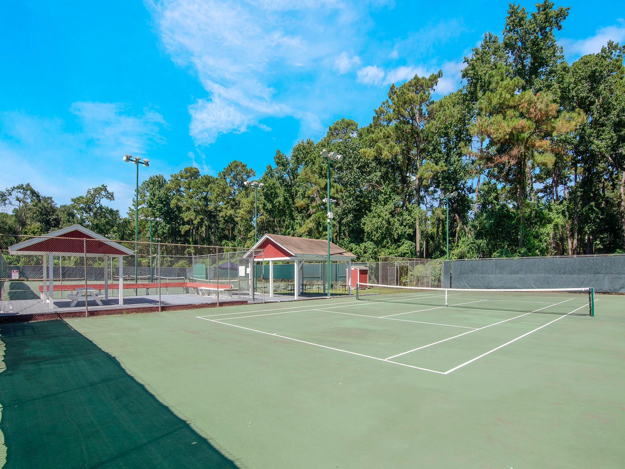 532 Raleigh Drive Conroe, TX 77302 - Photo 37 of 40 Lighted community tennis courts.