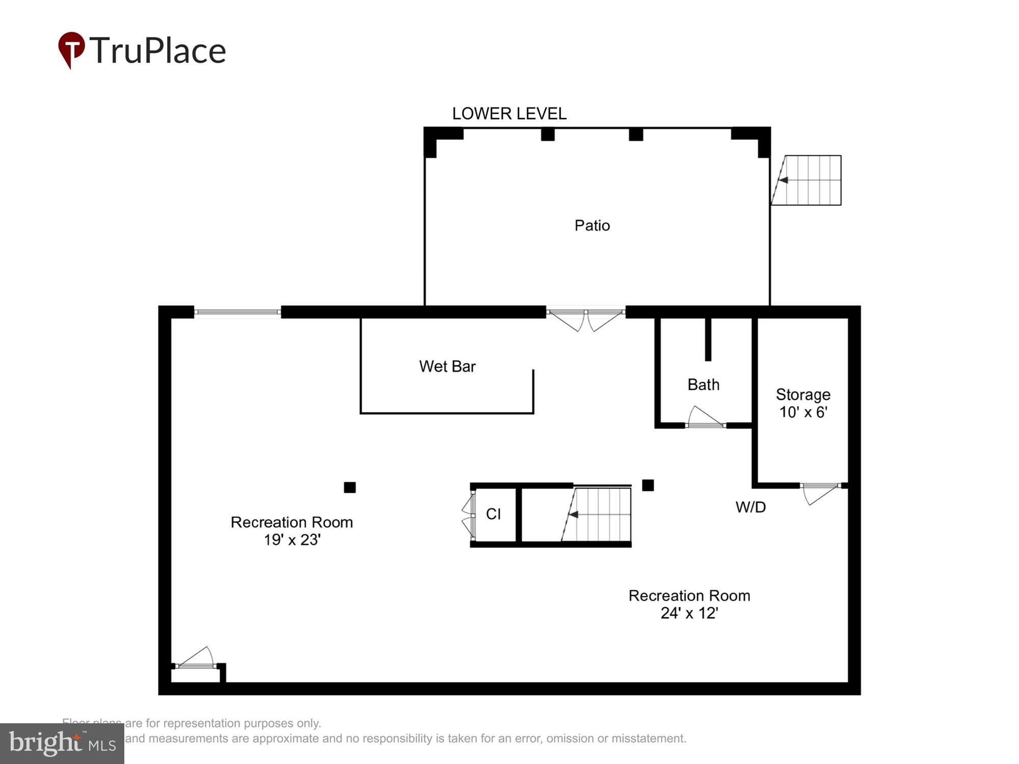 9304 Bells Mill Road Potomac, MD 20854 - Photo 72 of 74 Lower Level (Labels & Measurements)
