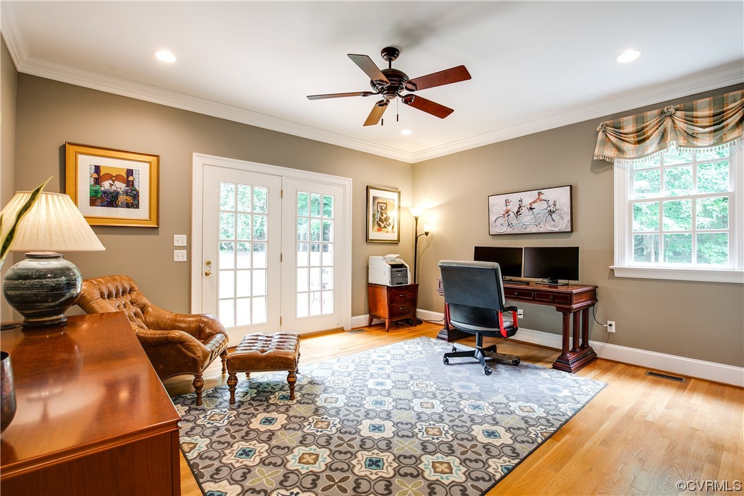 3631 Lansdowne Road Midlothian, VA 23113 - Photo 23 of 50 a workspace with wooden floor and a window