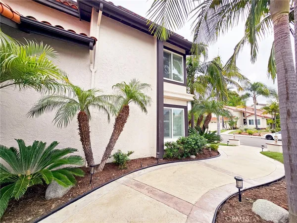 a potted plants in front of a house