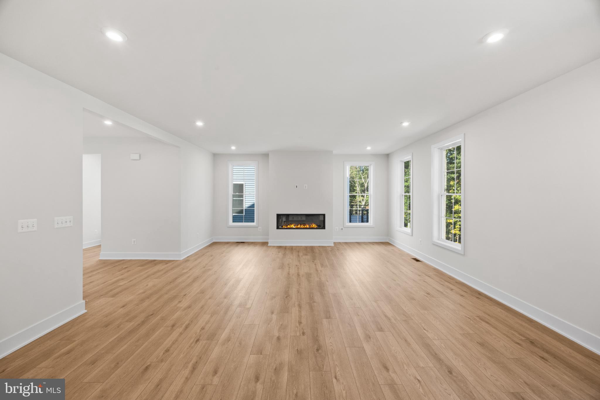 104 Alabaster Lane Stephenson, VA 22656 - Photo 18 of 41 an empty room with wooden floor fireplace and windows