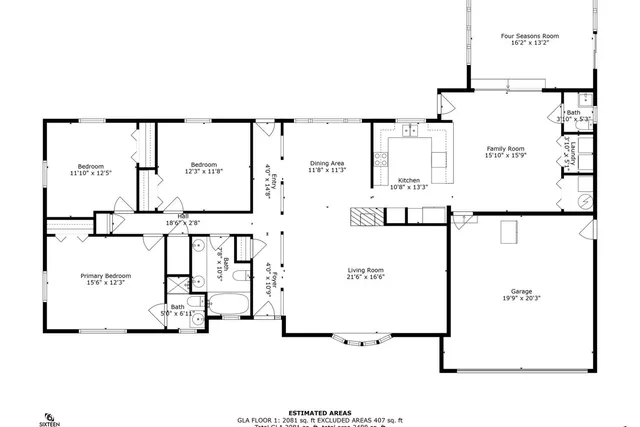 a picture of a floor plan
