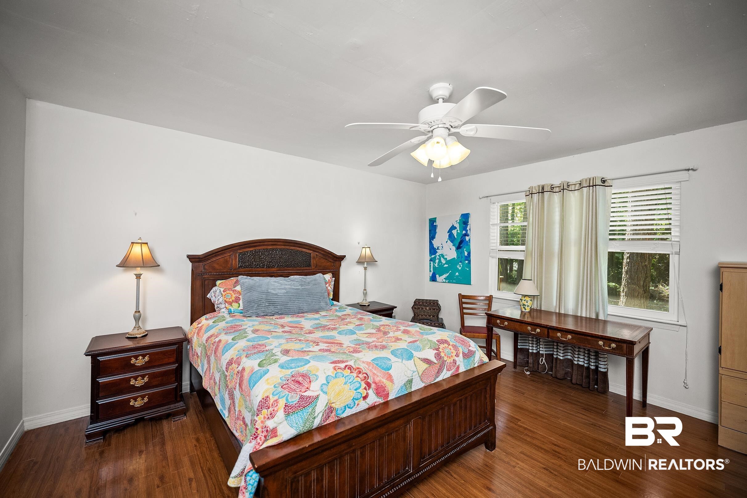 120 Dunbar Loop Daphne, AL 36526 - Photo 11 of 25 Bedroom featuring dark wood-type flooring and a ceiling fan