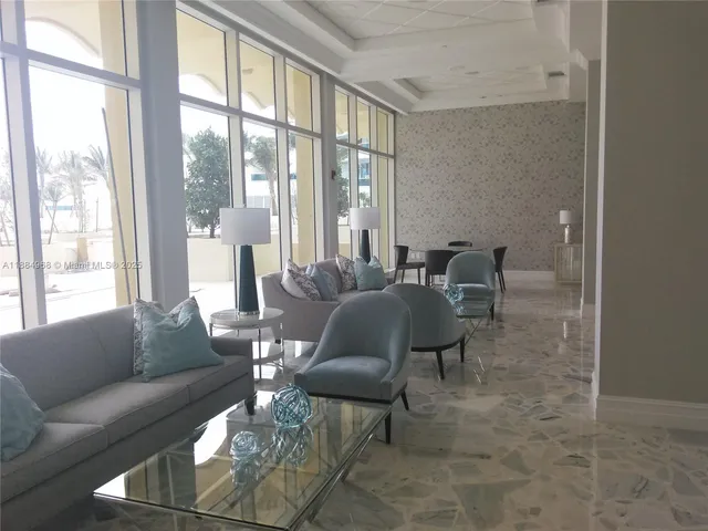 a view of an outdoor space with seating area