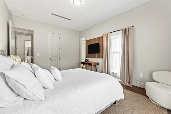 a view of a garden with a fountain