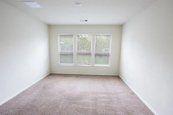 an empty room with a window