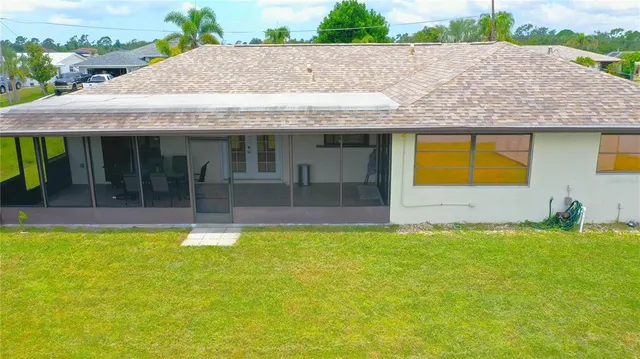 a view of swimming pool with garden