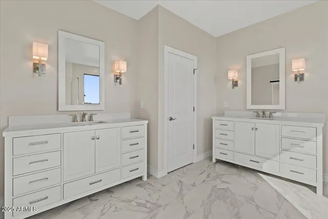 an empty room with closet area