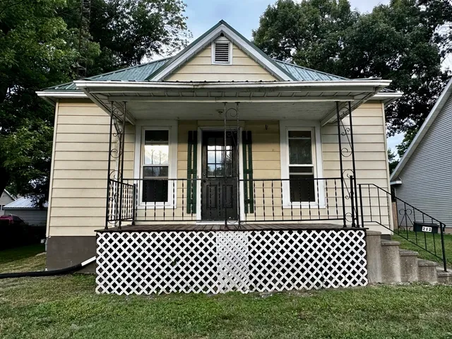 a front view of a house