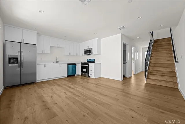 a view of kitchen and microwave