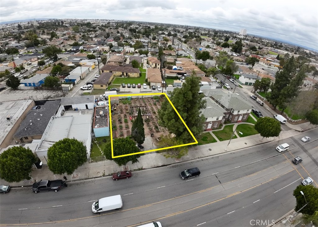 an aerial view of a city