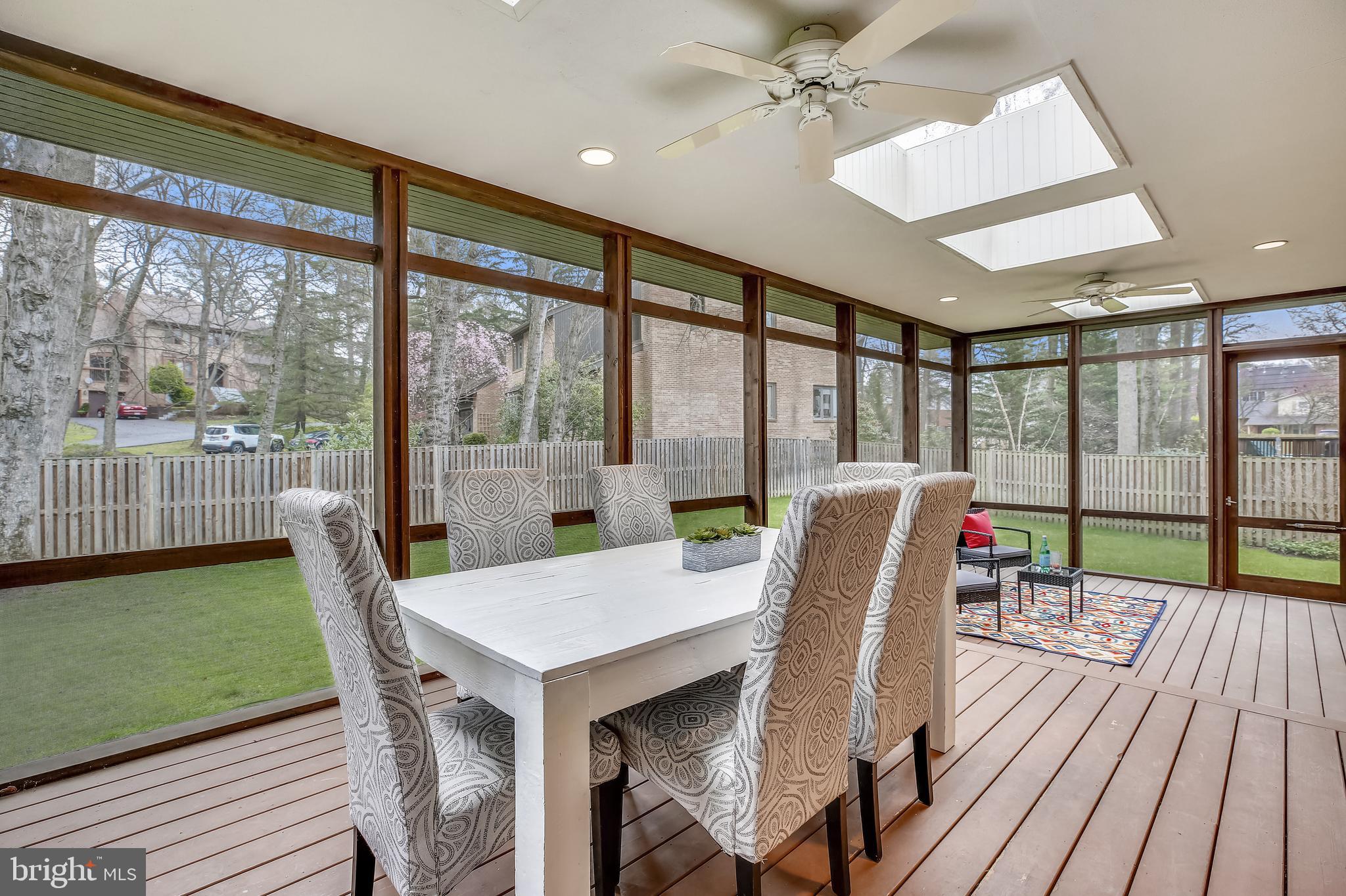 7903 Springer Road Bethesda, MD 20817 - Photo 35 of 83 Screened in Porch w/skylights & fans