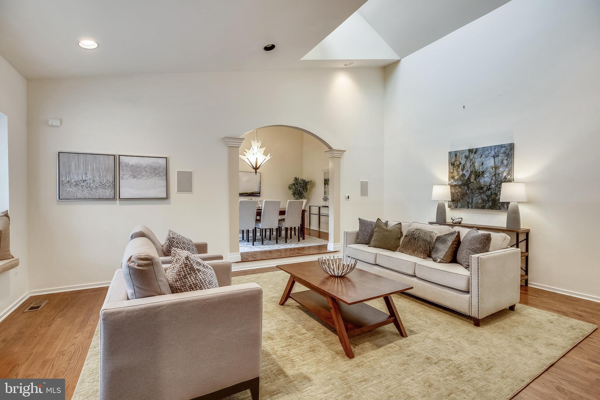 7903 Springer Road Bethesda, MD 20817 - Photo 6 of 83 Living Room w/vaulted ceiling & clerestory window