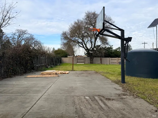 a view of a volley ball court