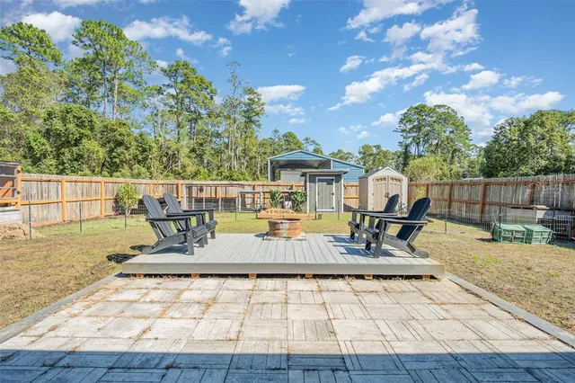 a view of outdoor space with seating