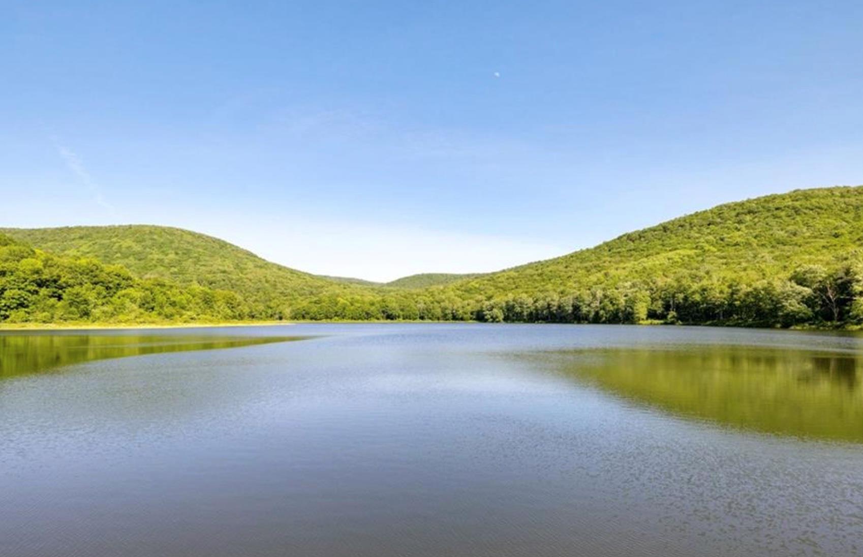 2018 Beaverkill Road Livingston Manor, NY 12758 - Photo 21 of 30 a view of a lake with a mountain