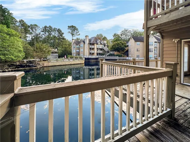 a view of city from a balcony