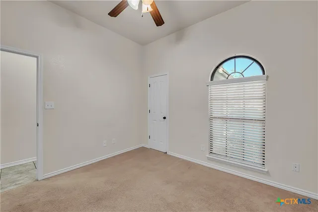 an empty room with a window