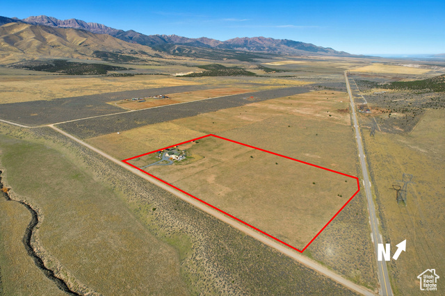 4768 East Hickman Canyon Road Stockton, UT 84071 - Photo 81 of 85 View of property boundaries highlighted and mountains, north east.