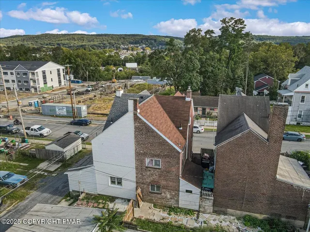 a view of a city with tall buildings