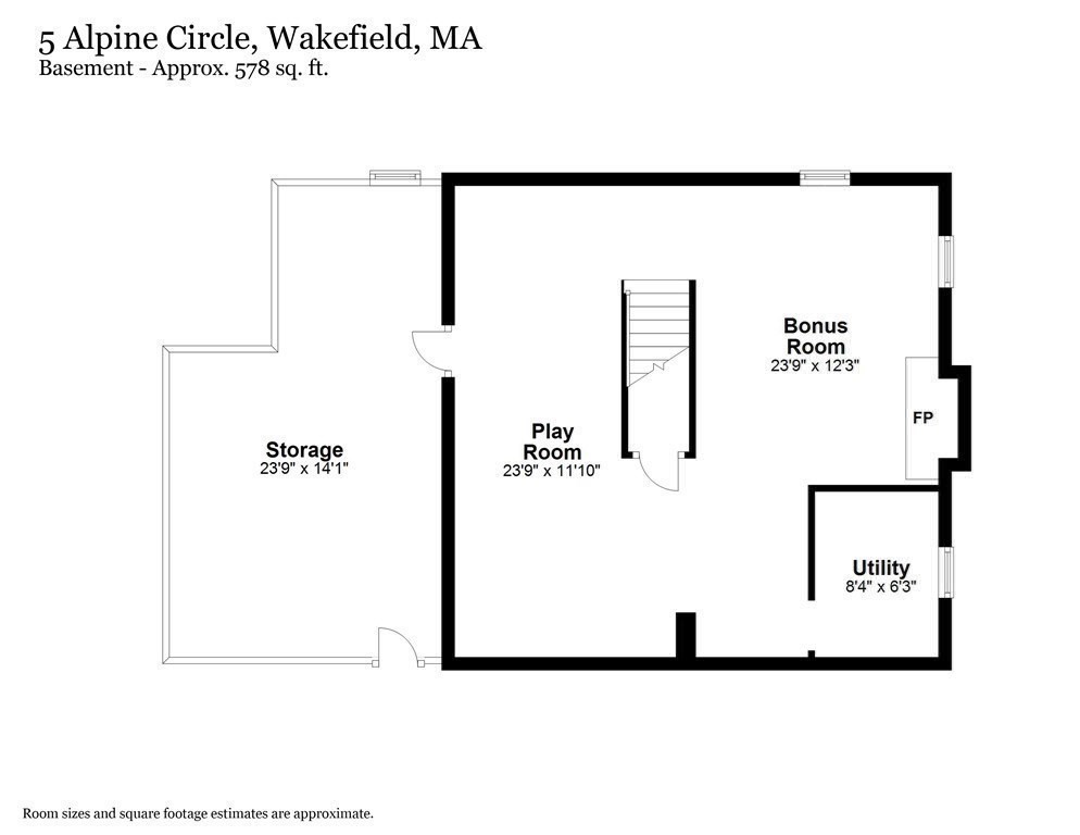 5 Alpine Circle Wakefield, MA 01880 - Photo 42 of 42 a picture of a floor plan