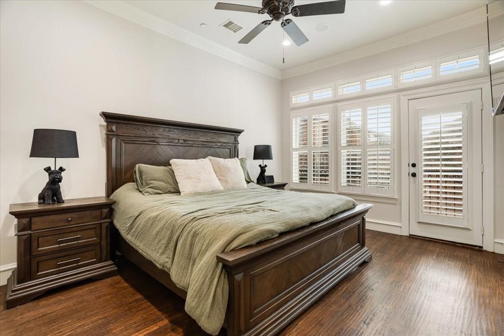 7940 Bishop Road Plano, TX 75024 - Photo 28 of 36 a bedroom with a bed and a flat tv screen on dresser