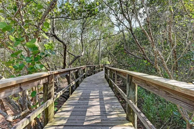 a view of a lake with a big yard
