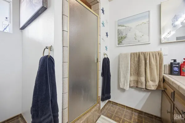 a bed room with a bed and furniture