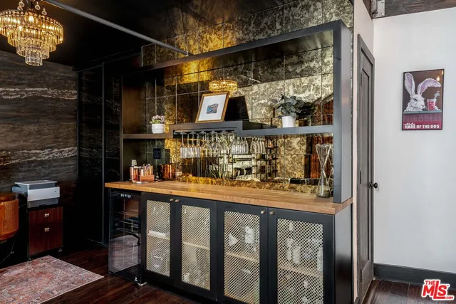 a view of a glass door with a hallway