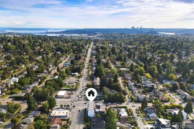an aerial view of a city