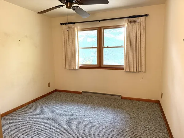 an empty room with a window