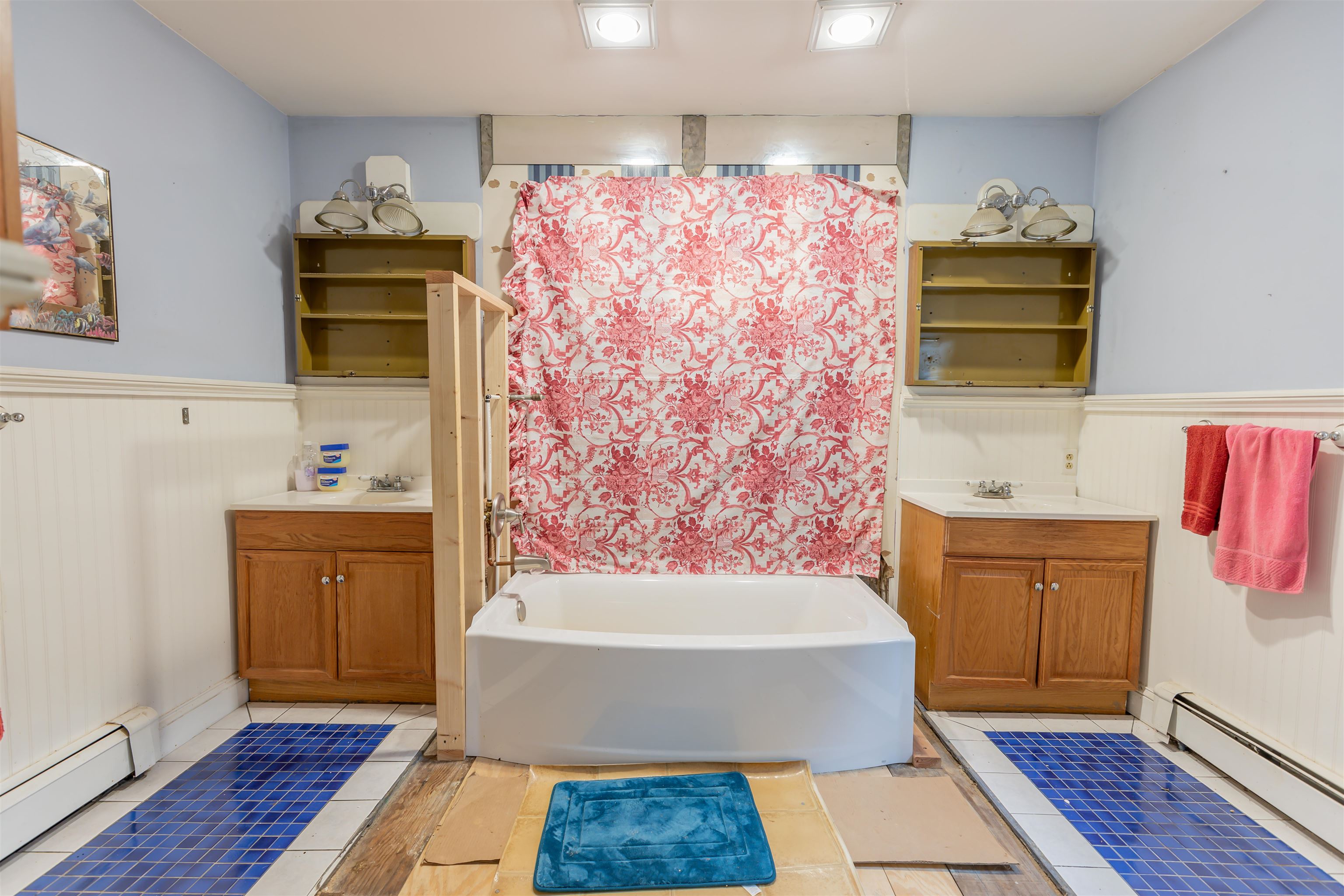 62 Bayshore Road Cape May Court House, NJ 08210 - Photo 19 of 32 a bathroom with a bathtub sink and a mirror